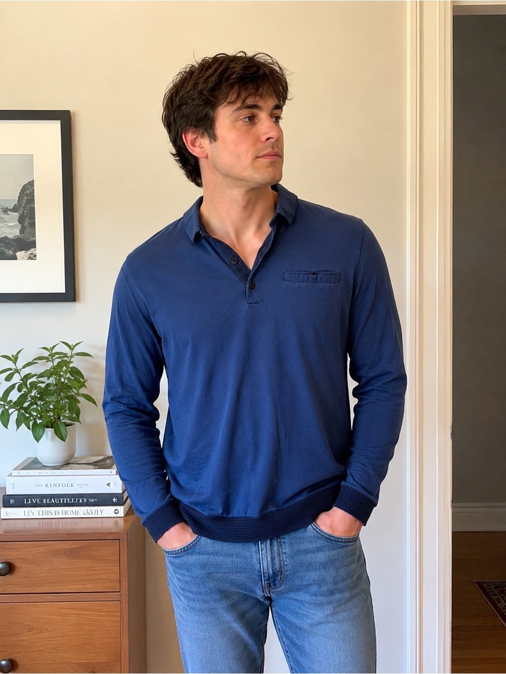 Ted Baker long sleeve polo size 2